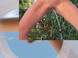 A full WET load goldenshower in the bucket  – Claary Cherry